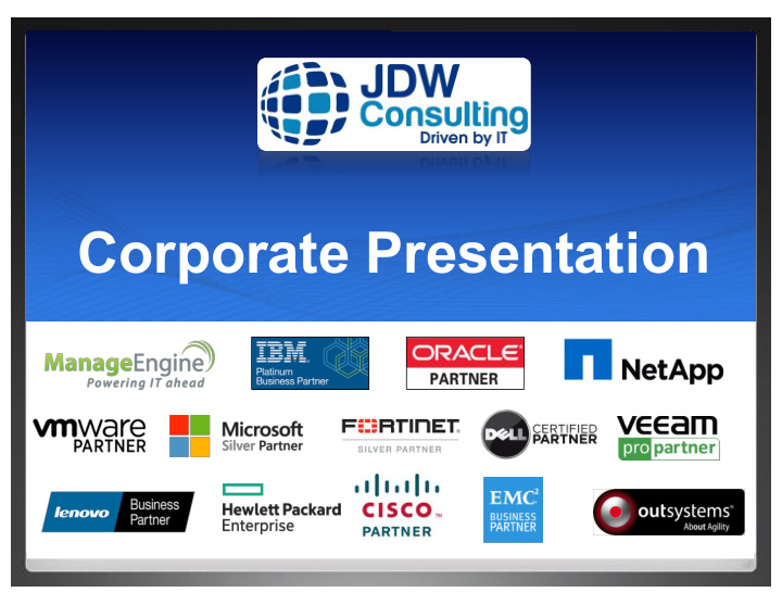 corporate presentation who s jdw consulting