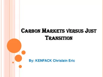 ON  NSITION  By: KENFACK Chrislain Eric I DEAS ABOUT NATURE  Nature as an external undefined