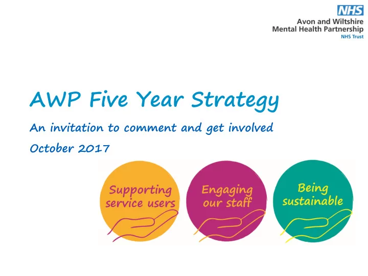 awp five year strategy