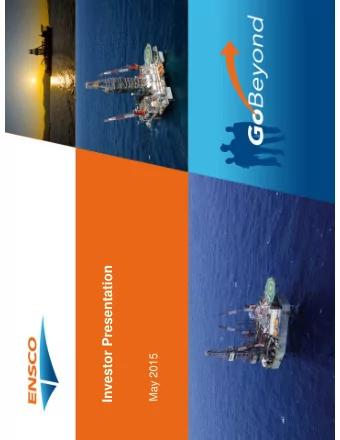 Investor Presentation  May 2015  Forward-Looking Statements  Statements contained in this