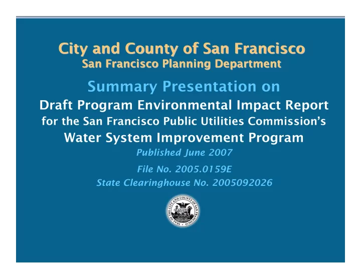 city and county of san francisco city and county of san