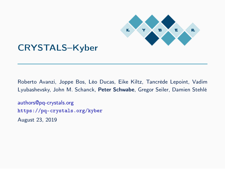 crystals kyber