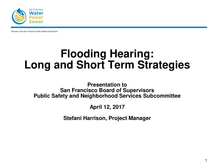 services of the san francisco public utilities commission