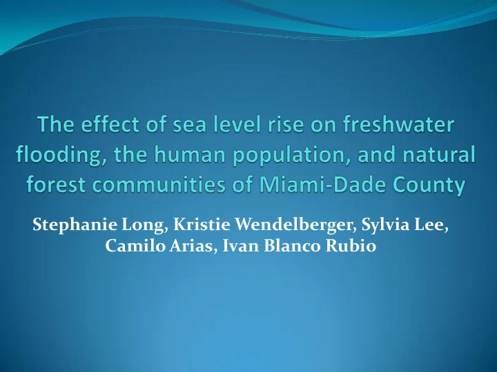 stephanie long kristie wendelberger sylvia lee camilo