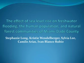 Stephanie Long, Kristie Wendelberger, Sylvia Lee,  Camilo Arias, Ivan Blanco Rubio  Background