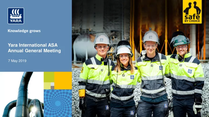 yara international asa annual general meeting