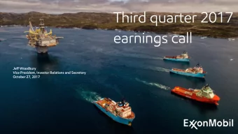 earnings call  Jeff Woodbury  Vice President, Investor Relations and Secretary  October 27, 2017