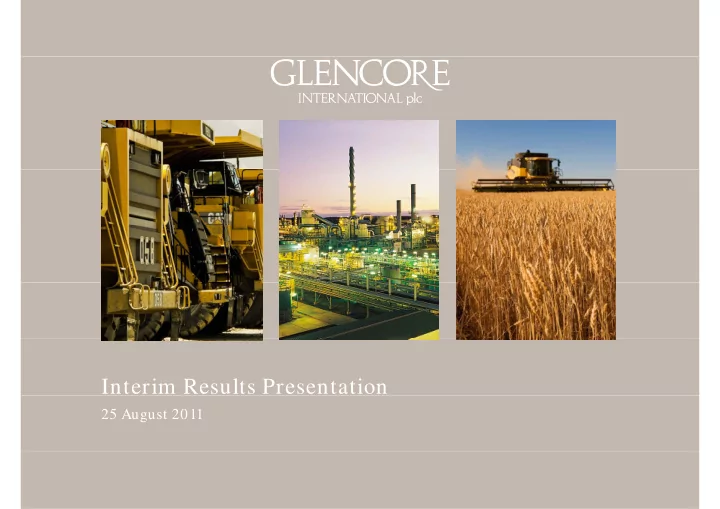 interim results presentation