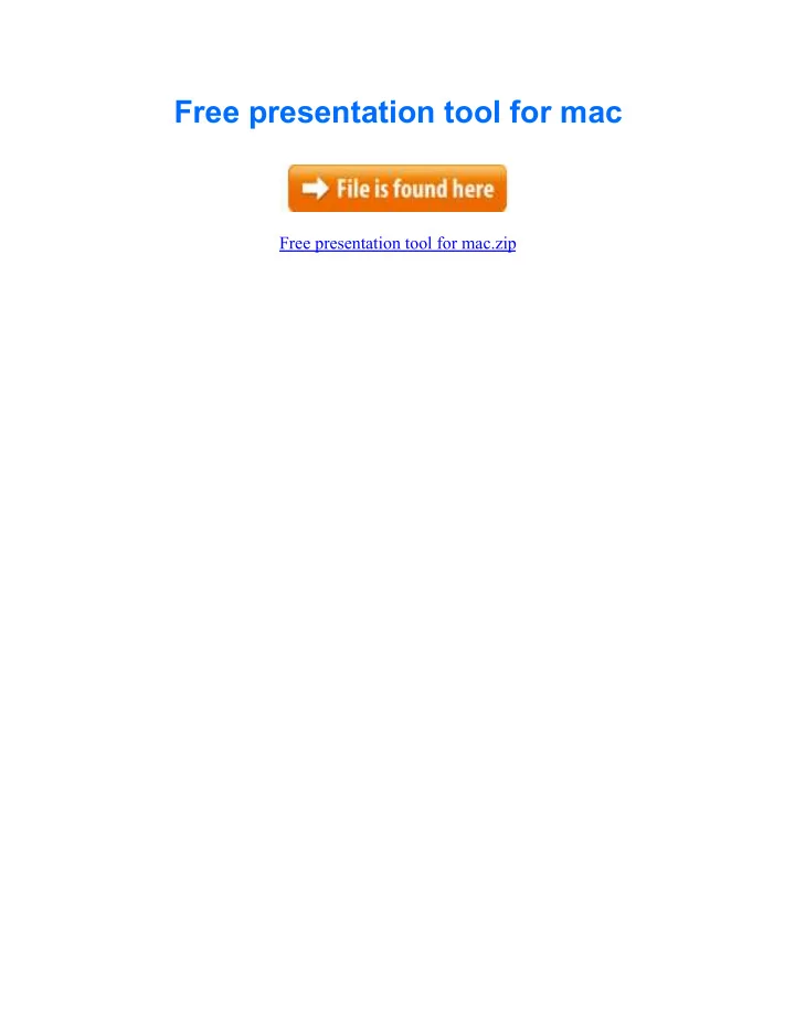 free presentation tool for mac