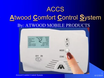 Agenda  Introduction  Overview of components  Command Center  Modes Of Operation