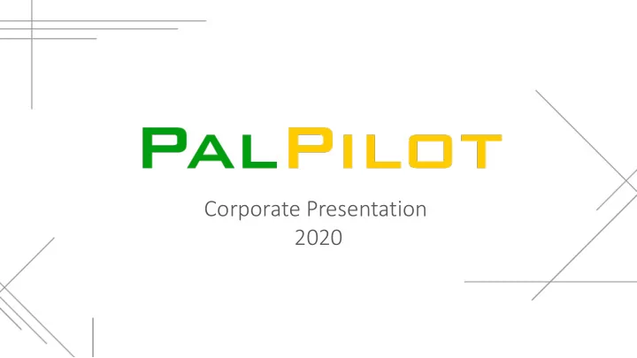 corporate presentation 2020 core values
