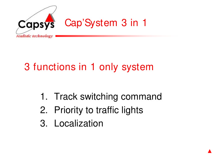 cap system 3 in 1 3 functions in 1 only system