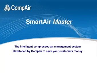 SmartAir Master  The intelligent compressed air management system  Developed by Compair to save
