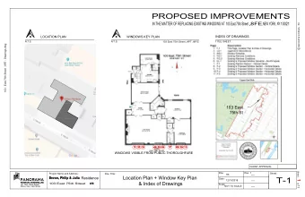 T-1  Date:  1  12/13/2018  ----  &amp; Index of Drawings  8FE  103 East 75th Street  Scale:  ----