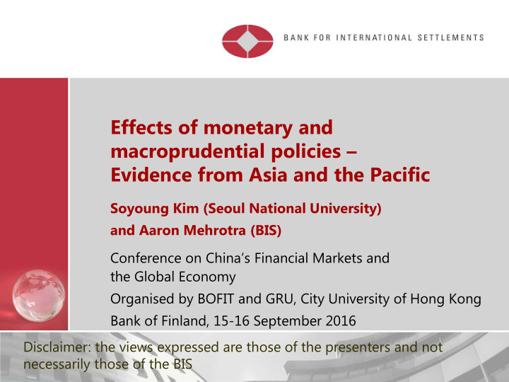 effects of monetary and macroprudential policies evidence