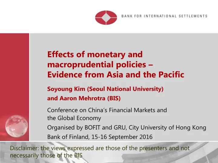 effects of monetary and macroprudential policies evidence