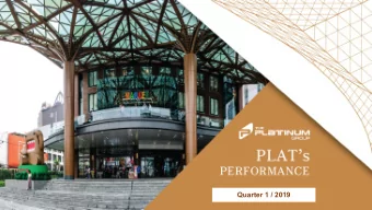 Quarter 1 / 2019 1 Disclaimer The information contained in this presentation is strictly