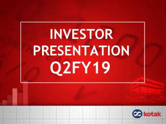 Q2FY19  Consolidated Highlights Q2FY19  CAR  P  A  T  LOANS  BOOK VALUE 18.7% #  PER EQ.  SHARE
