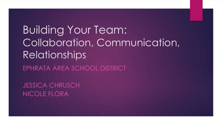 building your team