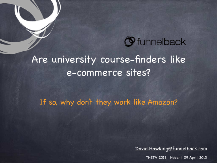 are university course finders like e commerce sites