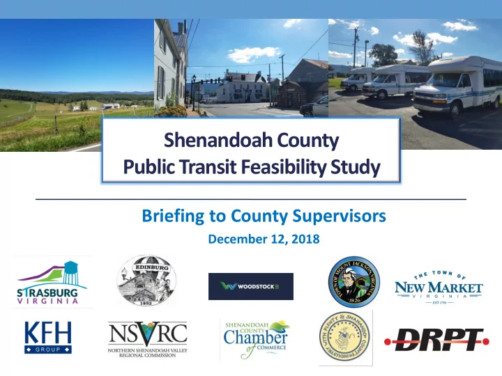shenandoah county public transit feasibility study