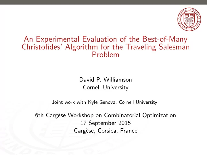 an experimental evaluation of the best of many