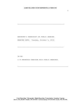 1  __________________________________________________  REPORTER'S TRANSCRIPT OF PUBLIC HEARING