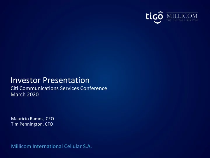 investor presentation