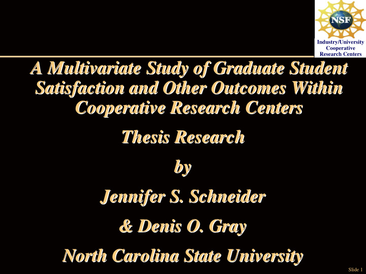 a multivariate study of graduate student a multivariate