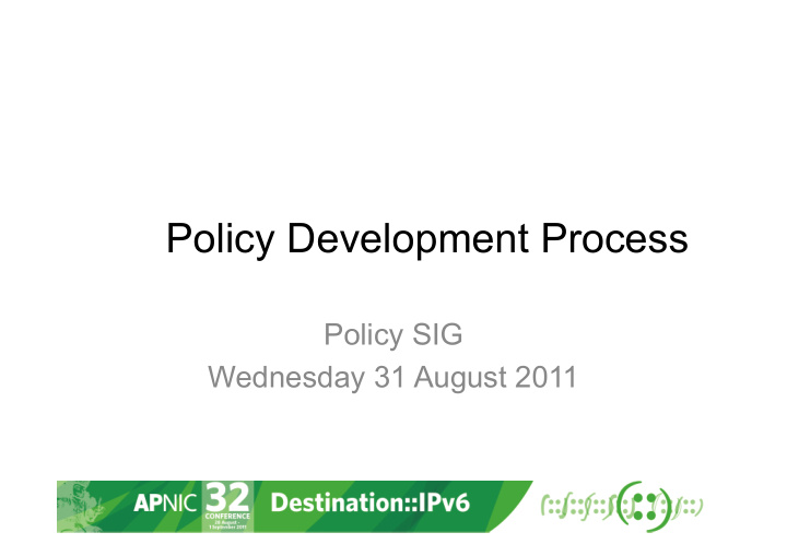 policy development process