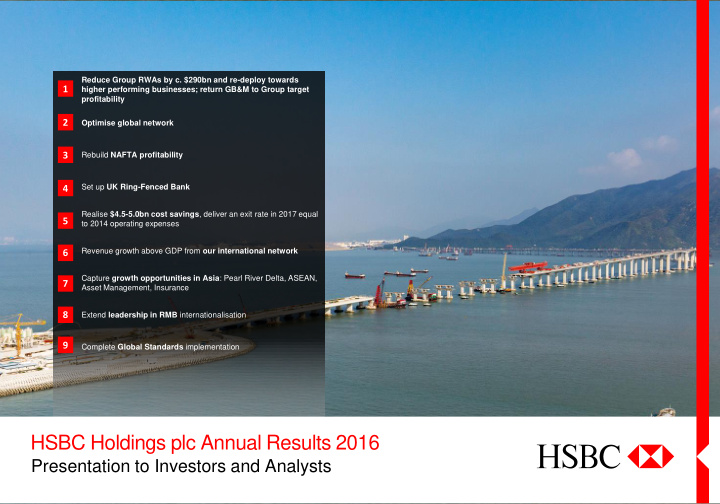hsbc holdings plc annual results 2016