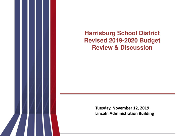 harrisburg school district revised 2019 2020 budget