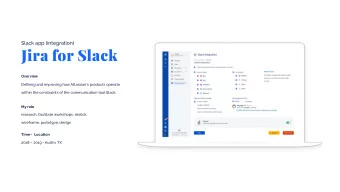 Jira for Slack  Overview De fi ning and improving how Atlassians products operate  within the