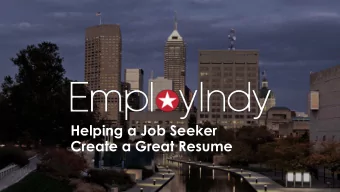 Helping a Job Seeker  Create a Great Resume  Agenda  Introduction  Format  Context  Content