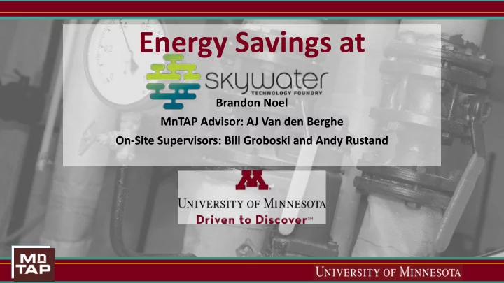 energy savings at