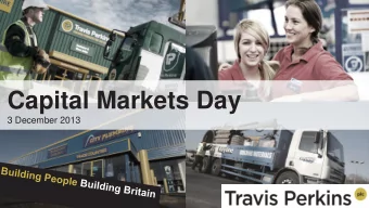 Capital Markets Day  3 December 2013 Capital Markets Day  3 December 2013  1  Welcome