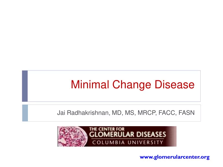 minimal change disease