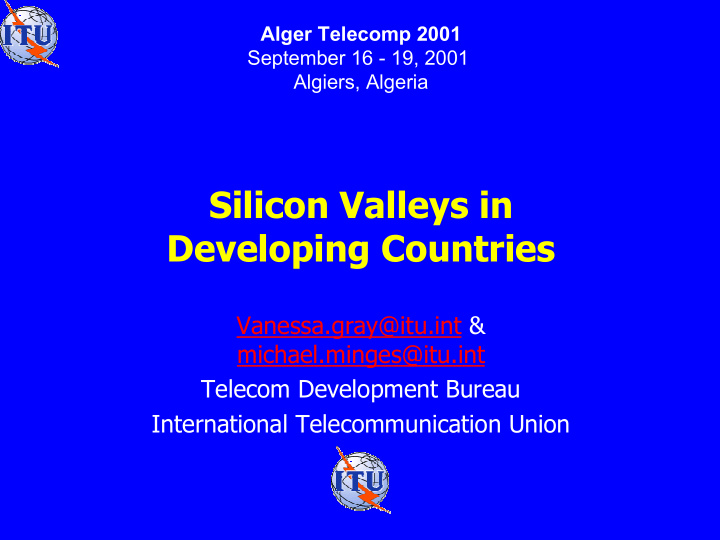 silicon valleys in developing countries