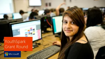 YouthSpark  Grant Round  Agenda  Who we are  Sid Espinosa, Director of Philanthropy and Civic