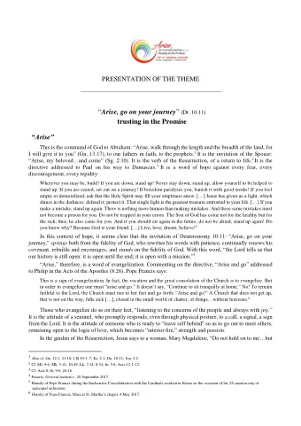 trusting in the Promise Arise This is the command of God to Abraham: Arise, walk through