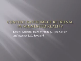 Leszek Kaliciak, Hans Myrhaug, Ayse Goker  Ambiesense Ltd, Scotland  Ocean monitoring robot