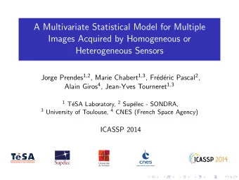 A Multivariate Statistical Model for Multiple  Images Acquired by Homogeneous or  Heterogeneous