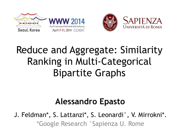 reduce and aggregate similarity ranking in multi
