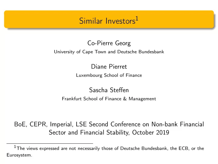 investor similarity affects investment decisions