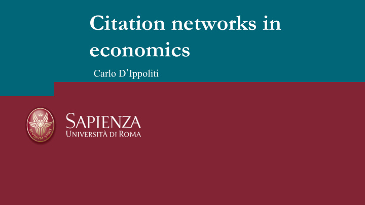 citation networks in economics