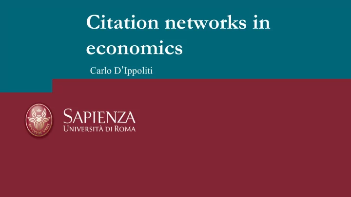 citation networks in economics