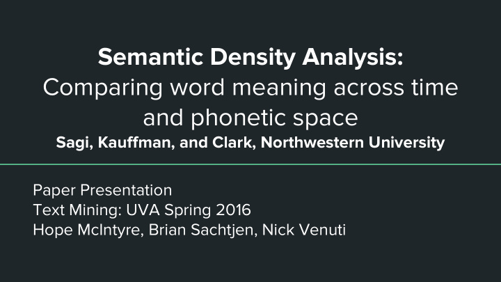 semantic density analysis comparing word meaning across