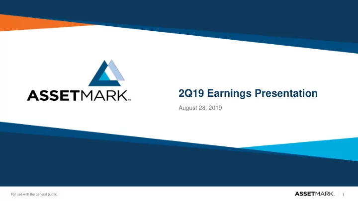 2q19 earnings presentation