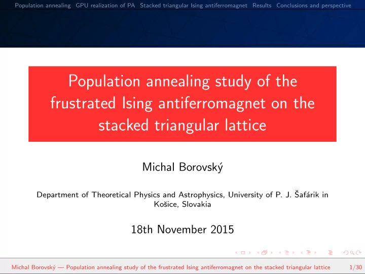 population annealing study of the frustrated ising