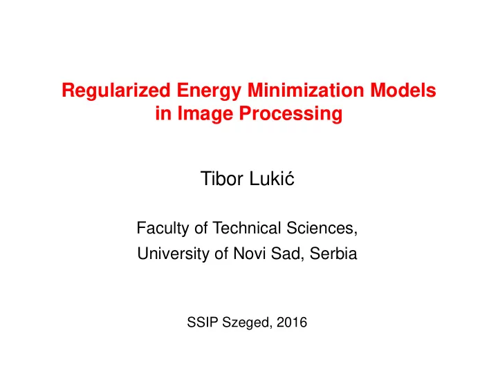 in image processing